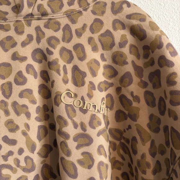 Comfrt Minimalist SET Sweat-Suit Hoodie Sweatpants Unisex 2XL Brown Leopard - Picture 7 of 12